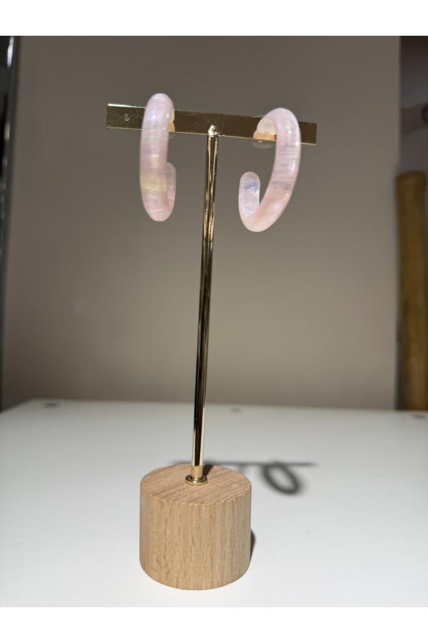 Pendientes Aro Nacar. Bisuteria. Color: amarillo, verde, naranja, rosa |