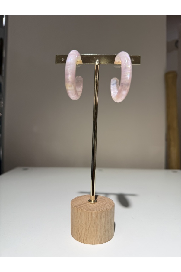 Pendientes Aro Nacar. Bisuteria. Color: amarillo, verde, naranja, rosa |