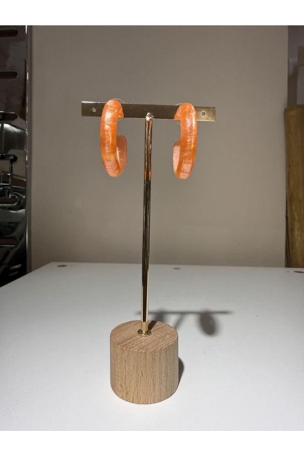 Pendientes Aro Nacar. Bisuteria. Color: amarillo, verde, naranja, rosa |