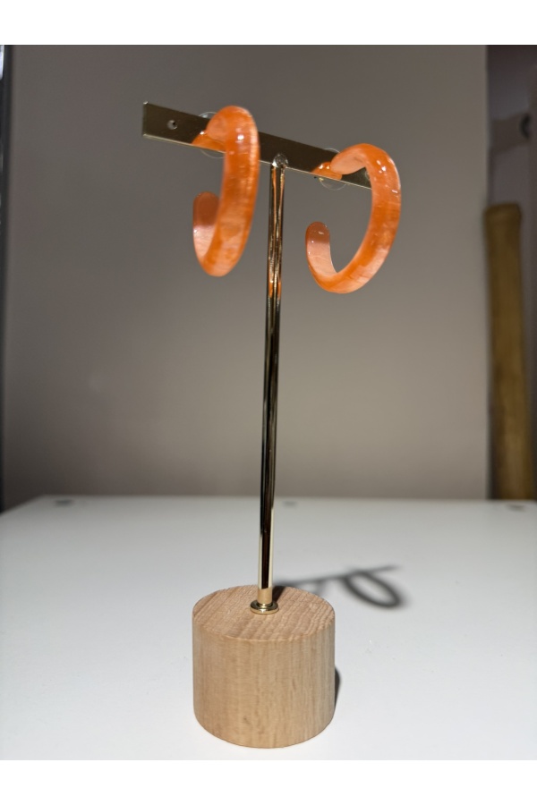 Pendientes Aro Nacar. Bisuteria. Color: amarillo, verde, naranja, rosa |