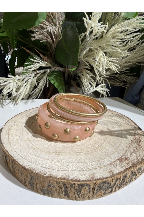 Pulseras Amaral. Bisuteria. Color: amarillo, beige, rosa | Bambalinas Closet