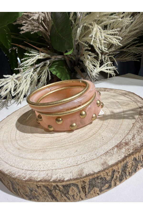 Pulseras Amaral. Bisuteria. Color: amarillo, beige, rosa | Bambalinas Closet