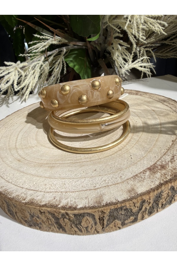 Pulseras Amaral. Bisuteria. Color: amarillo, beige, rosa | Bambalinas Closet