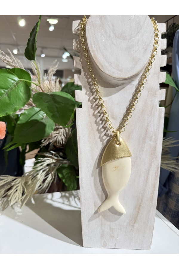 Colgante Pez Maldivas. Bisuteria. Color: rosa, turquesa, marfil | Bambalinas