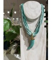 Collar Cuerno Turquesa. Bisuteria.  | Bambalinas Closet