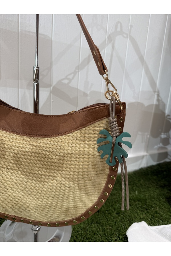 Bolso Hoja de Palma. Bolsos. Color: camel, negro | Bambalinas Closet