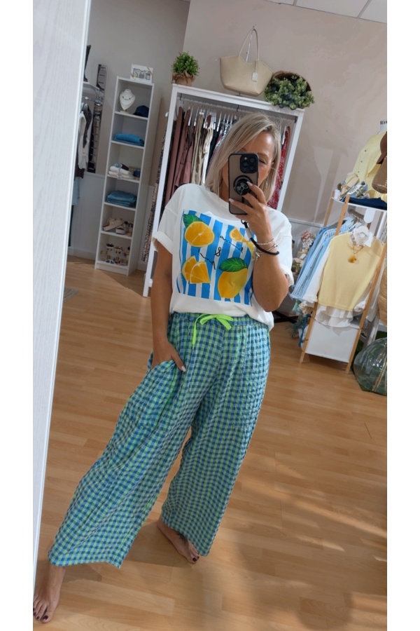 Pantalon Cuadros Verde. Pantalones / Shorts. Tallas: talla unica | Bambalinas