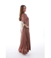 Vestido Kaupo. Vestidos. Color: marron chocolate, turquesa; Tallas: s/m, m/l |
