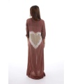 Vestido Kaupo. Vestidos. Color: marron chocolate, turquesa; Tallas: s/m, m/l |