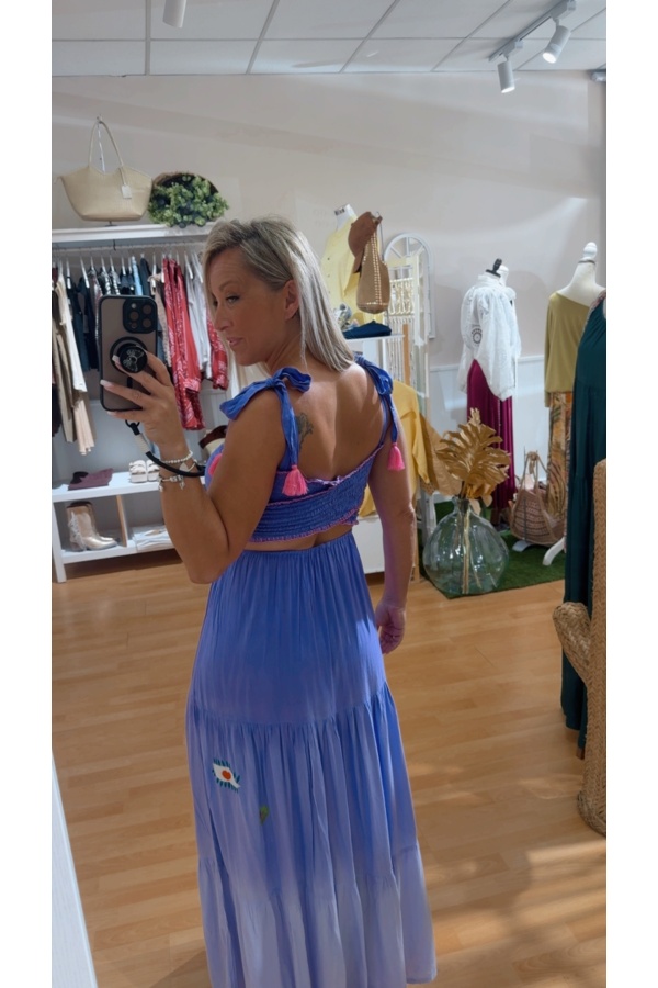 Vestido Buzios. Vestidos. Color: morado; Tallas: talla unica | Bambalinas Closet