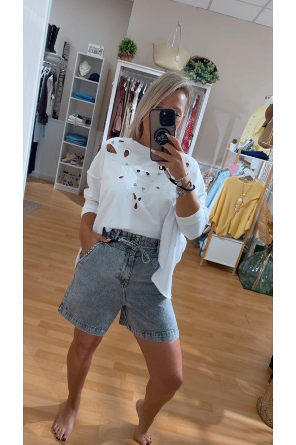 Bermuda Tachas. Pantalones / Shorts BSB. Tallas: s, m, l, xs | Bambalinas Closet