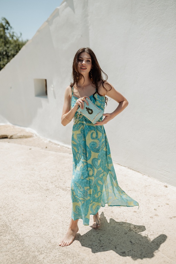 Bandolera Joya Aqua. Inicio.  | Bambalinas Closet