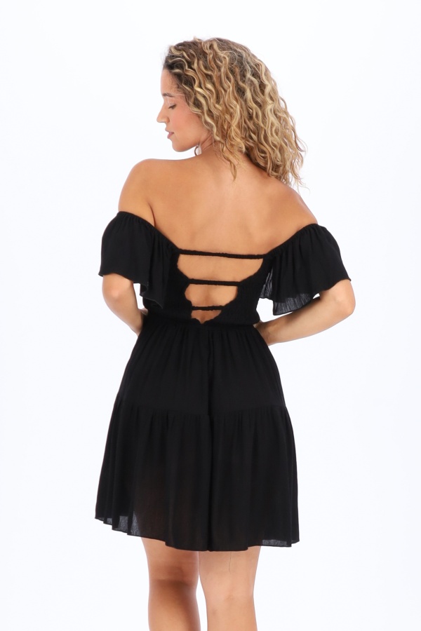 Vestido Azuni. Vestidos. Color: rosa, marron chocolate, negro; Tallas: talla