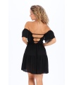 Vestido Azuni. Vestidos. Color: rosa, marron chocolate, negro; Tallas: talla