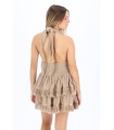 Vestido Orisha. Vestidos. Color: marron chocolate, beige, negro; Tallas: talla