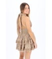 Vestido Orisha. Vestidos. Color: marron chocolate, beige, negro; Tallas: talla
