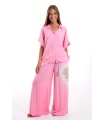 Camisa Cireya. Tops / Blusones. Color: turquesa, rosa; Tallas: talla unica |