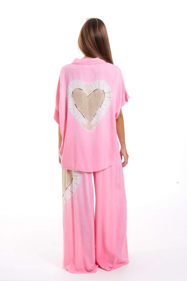 Camisa Cireya. Tops / Blusones. Color: turquesa, rosa; Tallas: talla unica |