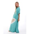 Camisa Cireya. Tops / Blusones. Color: turquesa, rosa; Tallas: talla unica |