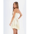 Vestido Alimos Tye. Vestidos. Color: crudo, marron chocolate, rosa; Tallas: talla