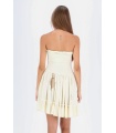 Vestido Alimos Tye. Vestidos. Color: crudo, marron chocolate, rosa; Tallas: talla
