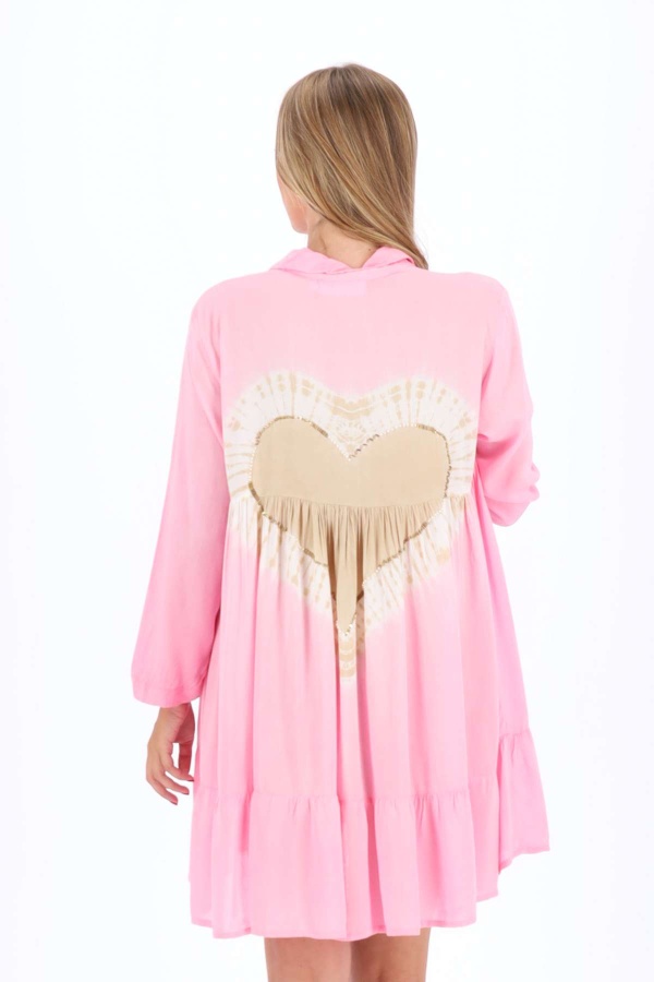 Vestido Nukusa. Vestidos. Color: marron chocolate, turquesa, rosa; Tallas: talla
