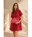 Vestido Denim Rojo. Inicio.  | Bambalinas Closet