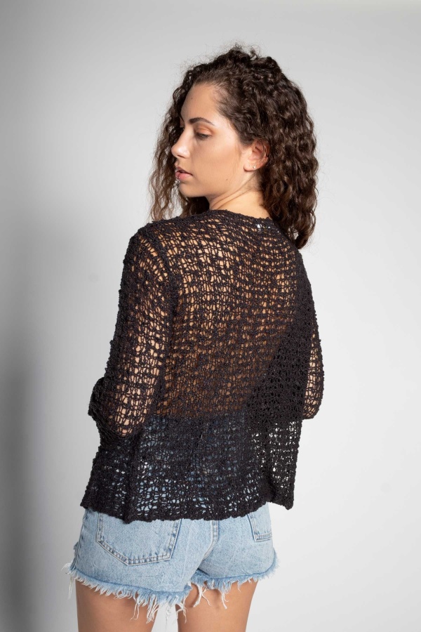 Chaqueta Nemea. Kimonos / chaquetas. Color: blanco roto, camel, negro; Tallas: