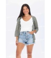Chaqueta Nemea. Kimonos / chaquetas. Color: negro, blanco roto, camel, verde