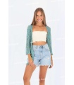 Chaqueta Nemea. Kimonos / chaquetas. Color: negro, blanco roto, camel, verde