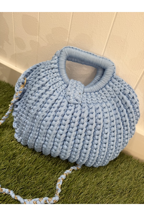 Bolso Tejido Crochet. Bolsos. Color: crudo, negro, beige, azul pastel, verde |