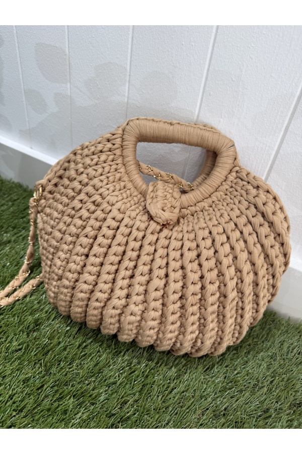 Bolso Tejido Crochet. Bolsos. Color: crudo, negro, beige, azul pastel, verde |