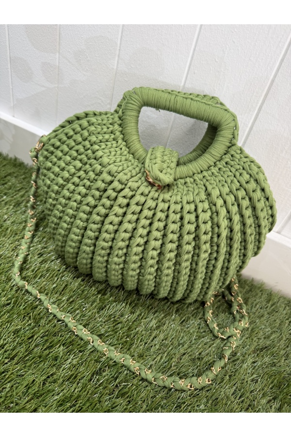 Bolso Tejido Crochet. Bolsos. Color: crudo, negro, beige, azul pastel, verde |
