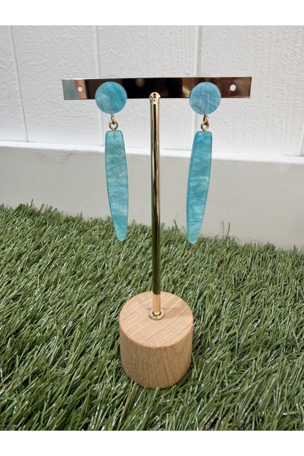Pendientes Banda Azul. Bisuteria.  | Bambalinas Closet