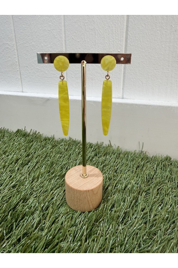 Pendientes Banda Amarillo. Bisuteria.  | Bambalinas Closet