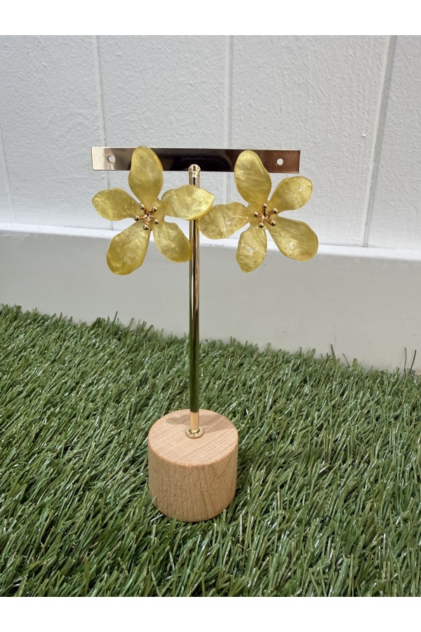 Pendiente Narciso Amarillo. Bisuteria.  | Bambalinas Closet