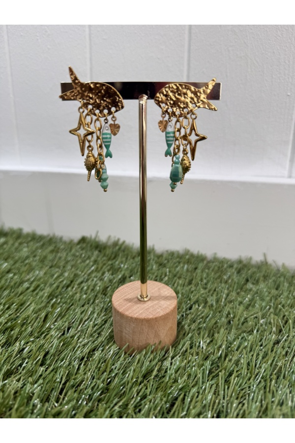Pendientes Fondo Marino. Bisuteria.  | Bambalinas Closet