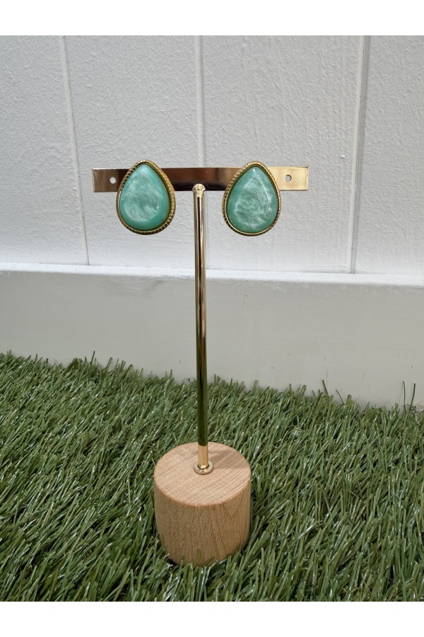 Pendientes Gota Turquesa. Bisuteria.  | Bambalinas Closet