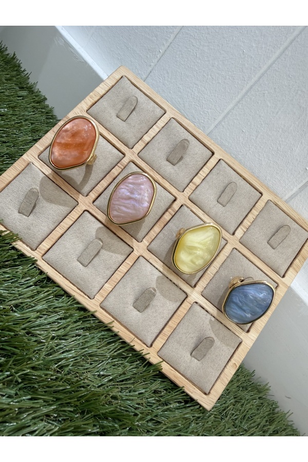 Anillo Hada. Bisuteria. Color: amarillo, azul pastel, mandarina, rosa |