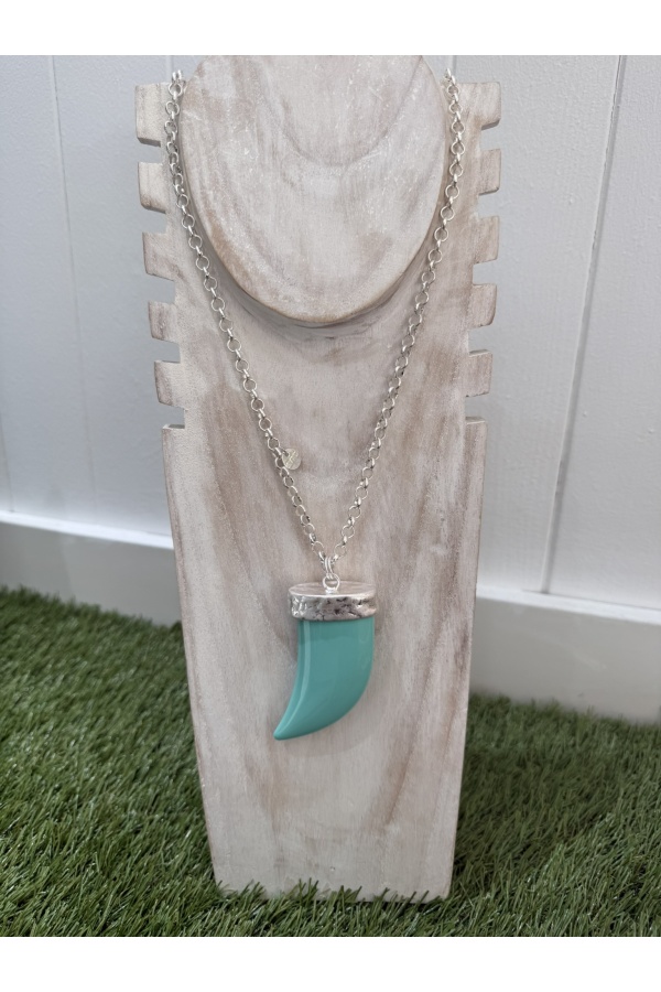 Collar Maxi Cuerno Plata. Bisuteria.  | Bambalinas Closet