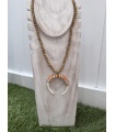 Colgante Media Luna Piedras. Bisuteria.  | Bambalinas Closet