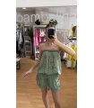 Mono Diana. Monos / Conjuntos. Color: verde mint, negro; Tallas: talla unica |