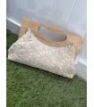 Bolso Crochet Madera. Bolsos. Color: blanco roto, negro | Bambalinas Closet