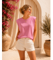 Camiseta Estrellita. Inicio. Color: blanco, rosa; Tallas: s/m, m/l | Bambalinas