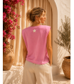 Camiseta Estrellita. Inicio. Color: blanco, rosa; Tallas: s/m, m/l | Bambalinas
