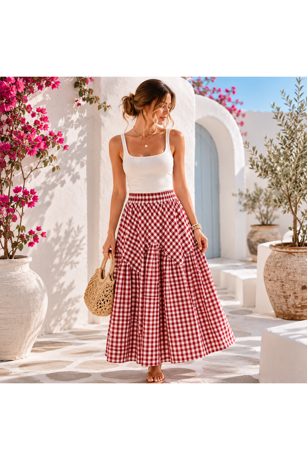 Falda Vichy. Inicio.  | Bambalinas Closet
