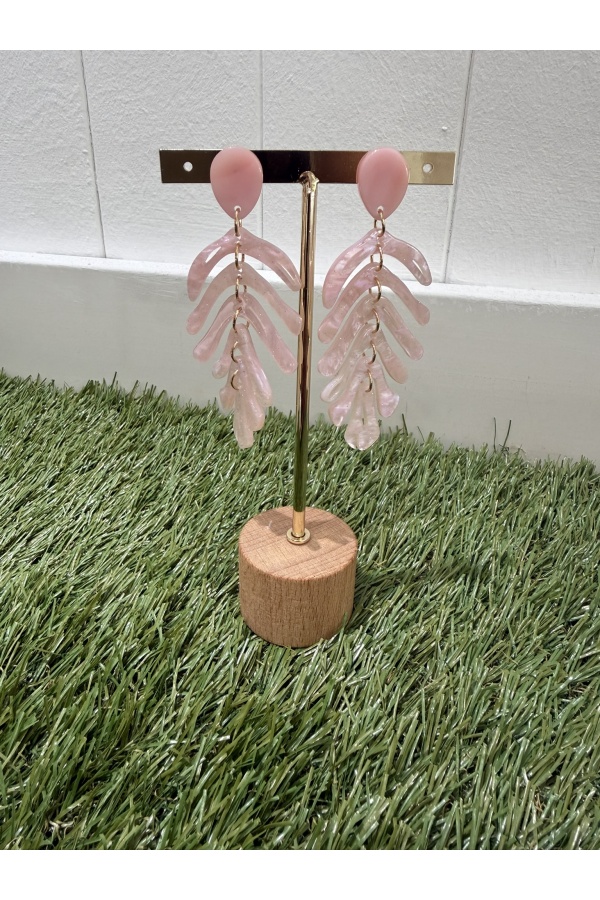 Pendientes Shangai Rosa. Bisuteria.  | Bambalinas Closet