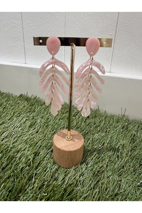Pendientes Shangai Rosa. Bisuteria.  | Bambalinas Closet