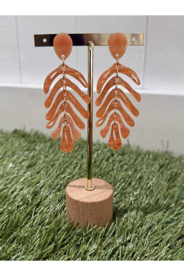 Pendientes Shangai Naranja. Bisuteria.  | Bambalinas Closet