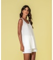 Top Seda. Camisas / Tops/Chalecos. Color: negro, buganvilla, blanco; Tallas: s